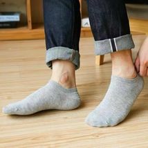 1 Pairs Mens Womens Ankle Socks Sport Cotton - Crew Low Cut Invisible Gray - $4.80