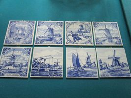 Delft Schoonhoven Keramic Set of 8 and 7 Tiles Pick one (Number: 1- Set of 8) - £228.44 GBP+