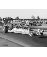 SHIRLEY MULDOWNEY Pioneer Top Fuel Dragster 8x10 B&W Photo Wheels Up at Firebird - £10.22 GBP