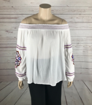 Inc International Concepts Embroidered Off The Shoulder Peasant Top Nwot 0X - £9.75 GBP