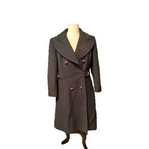 Vintage Feiges Women&#39;s Wool Coat Dark Gray Sz L 1950&#39;s - $142.71