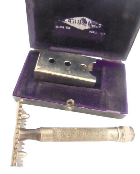 GILLETTE shaving razor model Ball End Made in USA Original in box 1950s Gift for - $70.00