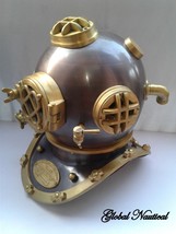 Vintage Heavy metal Diving Helmet 18&quot; Deep sea Divers Replica - £162.69 GBP