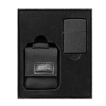 Zippo - Tactical Black Molle Pouch and Black Crackle Lighter Gift Set - ... - £31.28 GBP