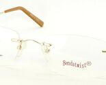 Neu Bendatwist BT328 Glänzend Gold Brille Rahmenlose 53-19mm Desigh Japan - $52.47