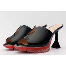The Caratal Black Patent Leather Women Sandal image 2
