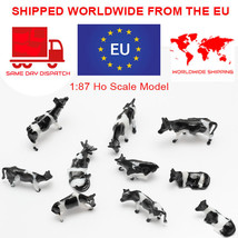 H0 Scale Train Accessories 10 Model Cows for 1:87 HO Gauge Model Train Diorama - £5.86 GBP