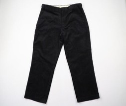 Vintage 90s Streetwear Mens 38x30 Faded Wide Leg Corduroy Chino Pants Black - $78.16