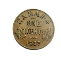 1927 Canada Small One Cent Coin Circulated VG - $2.51