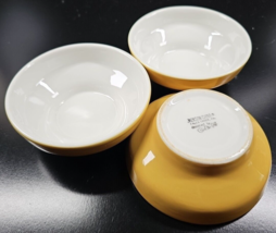 3 Jackson China Paul McCobb Yellow Fruit Dessert Bowl Set Vintage Dishes... - $46.40