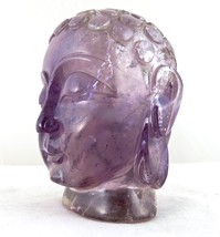 NATURAL BRAZILIAN AMETHYST BUDDHA HEAD STATUE 2350 CARATS GEMSTONE HOME ... - £1,594.71 GBP