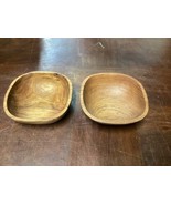 Set Of 2 Teak Wood Salad Soup Bowls - 5.75”D - €8,53 EUR