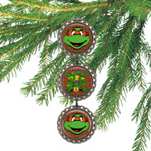 MICHAELANGELO TMNT 3D Bottle Cap Christmas Ornament | Gift for Kids - £7.16 GBP