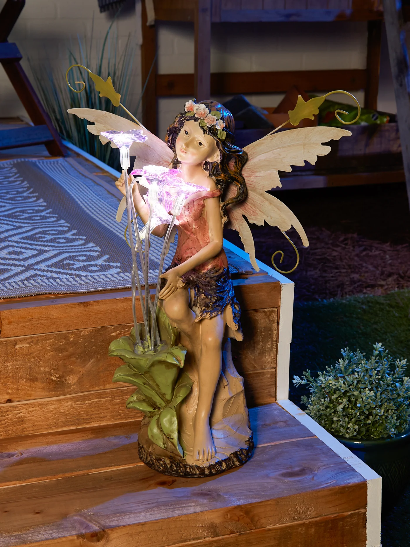 Peony Fairy Solar Statue - £82.80 GBP