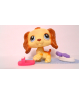 LPS # 298 Cream and Orange Cocker Spaniel Puppy Dog with Accessories - £15.72 GBP