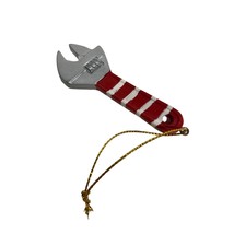 Wrench Christmas Ornament Mini Handyman Tool Red and White Candy Striped Handle - £8.23 GBP