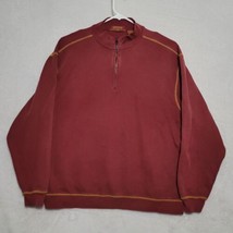 Orvis Men&#39;s Sweater Size XL  X Large Dark Red Thick Cotton Long Sleeve C... - $31.87