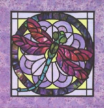 Stain glass dragonfly cross stitch pattern thumb200