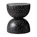 LeisureMod Minimalist Side Table Fiberstone Round Hourglass Accent End Table Sto Item image 3