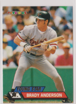 Brady Anderson Orioles Pitcher 1993 Toys R Us &quot;&quot;Young Star&quot;&quot; Card # 52 Near Mint - $1.58