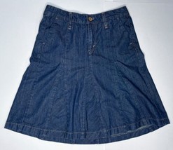 Levis Jeans Blue Denim Flare Skirt Size 4 Classic Prairie Cottage Core R... - £36.53 GBP