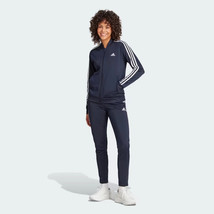 Adidas Essentials 3 Streifen Trainingsanzug IN Tintenblau / Weiß UK Groß - $62.45