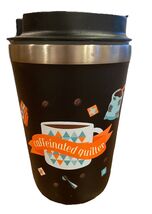 NEW Caffeinated Quilter Insulated Stainless Steel Travel Mug Black - $14.24