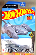 2023 Hot Wheels #55 Batman 2/5 Batman Forever Batmobile Gray w/Gray Ad Spokes - £6.48 GBP