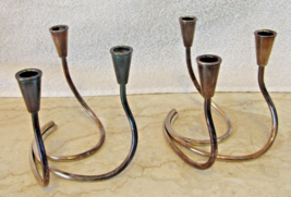 Pair of Vintage Carl Christensen Danish Silver Plated Candlesticks - $326.69
