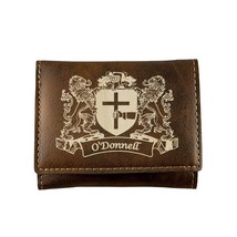 O&#39;Donnell Irish Coat of Arms Rustic Leather Wallet - £19.94 GBP