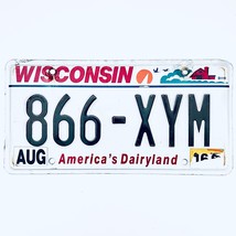 2016 United States Wisconsin Dairyland Passenger License Plate 866-XYM - $225.96 MXN
