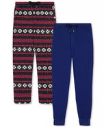 Gap Mens 2Pk. Waffle-Knit Jogger-Leg Pajama Pants Deep Cobalt &amp; Fair Isl... - $29.99