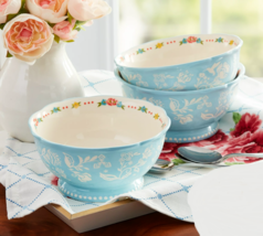 NEW 3 Bowls Pioneer Woman Sweet Rose Floral Stoneware 24oz Soup/Cereal Bowls - £19.73 GBP