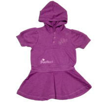 Faded Glory Vintage Girls Hoodie Top Size 4T Short Sleeve Purple Embellished - £9.82 GBP