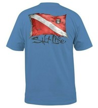 Mens Salt Life Dive Flag Short Sleeve Pocket Graphic T-Shirt - XL &amp; Larg... - £15.72 GBP