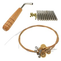 10 Pcs String Pin Nails, 10 Harp String, 1 Pcs Tuning Wrench For Lyre Ha... - $27.99