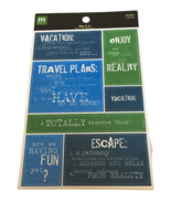 Making Memories Stickers Vacation 2 Sheets Like It Is Travel Plans Words... - £3.13 GBP