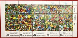 ZAYIX - Israel 694 MNH miniature sheet of 15 Memorial Day Flowers 0209SL15M - £2.39 GBP