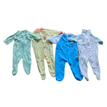 Vintage Baby Sleepers Multiple Sizes Up To 19 Lbs 4 Pajamas Snap Closure - £12.58 GBP
