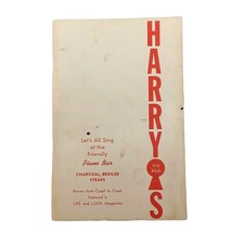 Harry’s Key Club Menu &amp; Sing-a-Long Booklet Omaha NE 182 lyrics 52 pages - $21.45