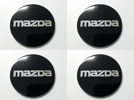 Mazda 6 - Set of 4 Metal Stickers for Wheel Center Caps Logo Badges Rims  - £19.90 GBP+
