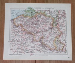 1936 Original Vintage Map Of Belgium / Verso Netherlands Holland - £13.61 GBP