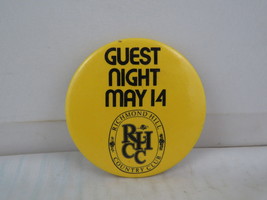 Vintage Golf Club Pin - Guest Night Richmond HIll Country Club - Cellulo... - £11.78 GBP