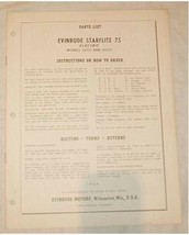 1959 Evinrude Outboard Starflite 75 Electric Parts List - £8.68 GBP
