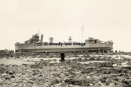 rp03880 - Royal Navy Warship - HMS Walrus aground Scarborough - print 6x4 - $2.80