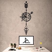 Archtwain Compass Decorative Design - Metal Wall Decor Home Office Decoration, B - £76.69 GBP