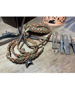 Shwann Heavy Duty Leather Braided Dog Leash, Mixed Color 6ft  Handmade  ... - $67.70 CAD
