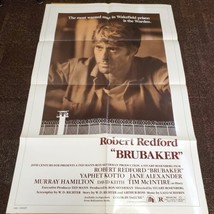 Brubraker 1980 Starring Robert Redford Original Vintage Movie Poster One Sheet - £23.36 GBP