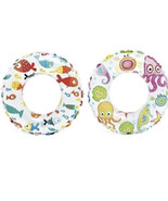 Pack Of  2 Swim Ring Inflatable Tube 20 Inches 3-6 Years Assorted Prints... - $6.44