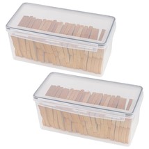 2 Pack Bread Box, Plastic Bread Container, Large Sandwich Holder, Bread Storage  - £32.75 GBP